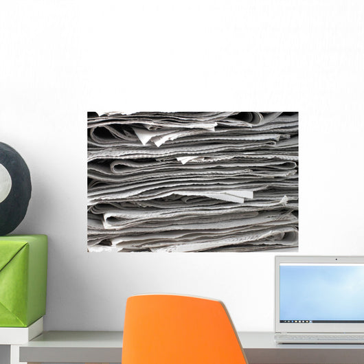 Texture Pile News Papers Wall Mural