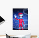 santa claus alien christmas Wall Mural