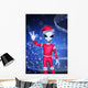 santa claus alien christmas Wall Mural