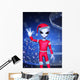 santa claus alien christmas Wall Mural