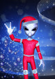 santa claus alien christmas Wall Mural