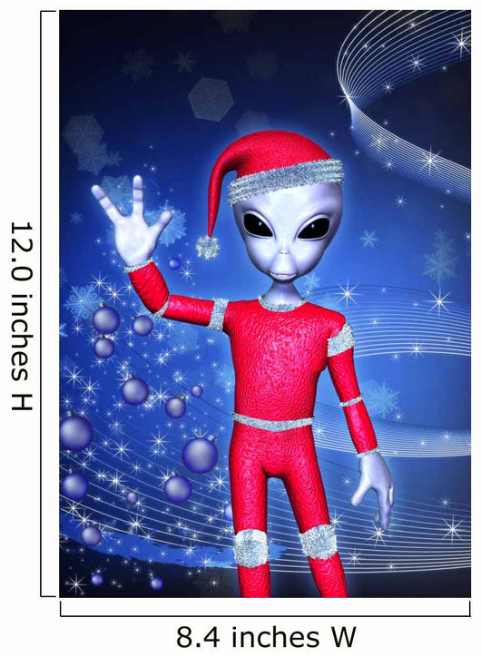 santa claus alien christmas Wall Mural