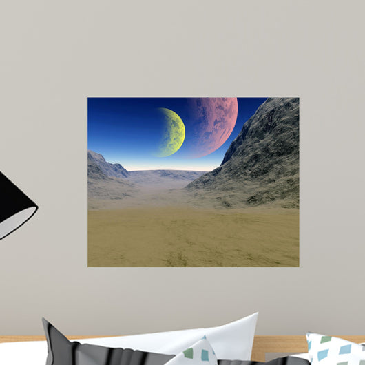 Colorful Space Landscape Wall Mural