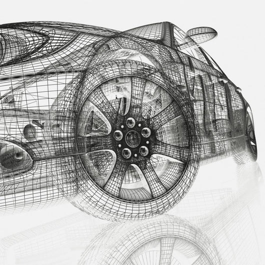 3d Model Cars Wall Mural