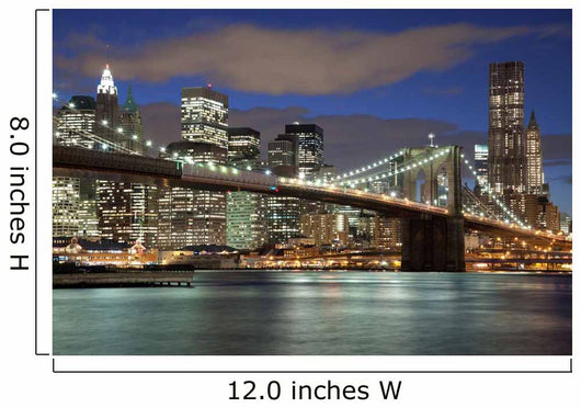 New York City skyline- Brooklyn Bridge Wall Mural
