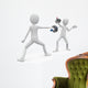 3D Man Fencers Dueling Wall Decal