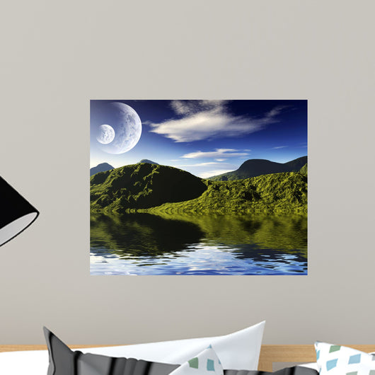 Colorful Space Landscape Wall Mural