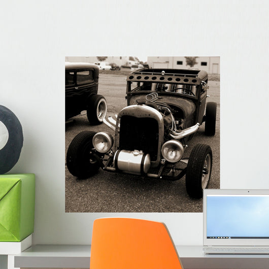 Model A Coupe Ratrod in Sepia Wall Mural
