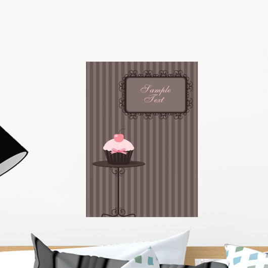 cute cupcake design Wall Mural