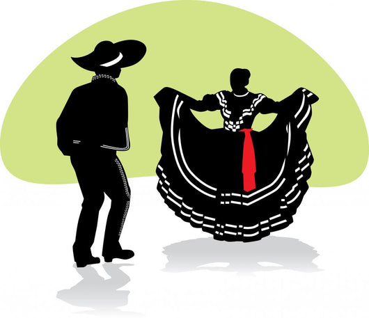 Mexican Folkloric Dance Couple Wall Decal