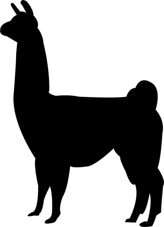 Solid Black Llamma Wall Decal