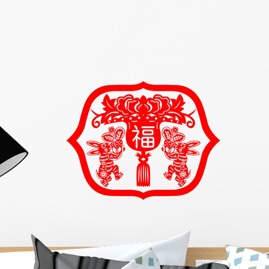 Chinese New Year rabbit Wall Decal