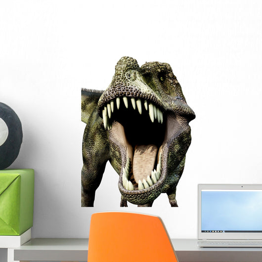 Tyrannosaurus Green Defend Close up Wall Mural
