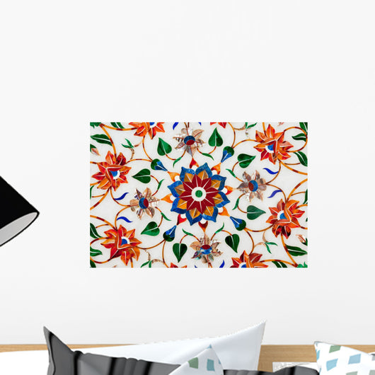 Pietra Dura Lotus Design
