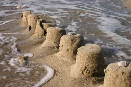 Ruins Sand Castle Being Wall Decal