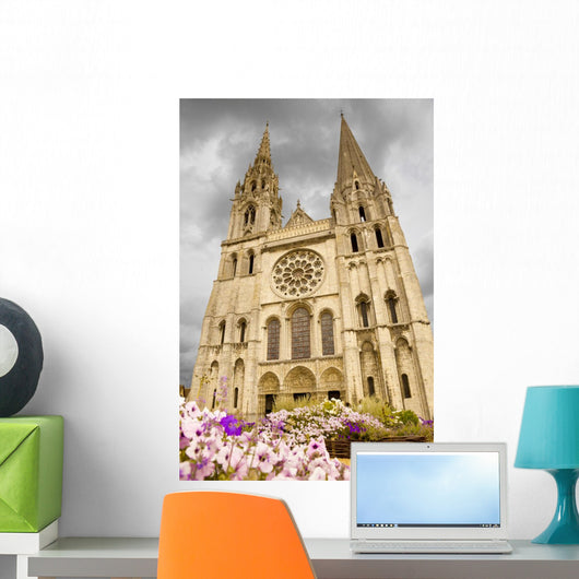 Chartes Cathedral Facade Wall Mural