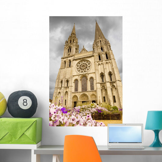 Chartes Cathedral Facade Wall Mural