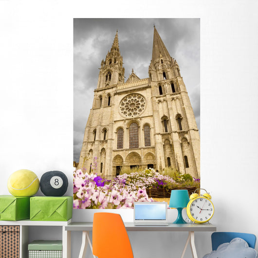 Chartes Cathedral Facade Wall Mural