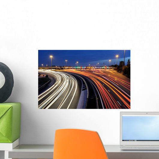 Highway Toll Barriers Night