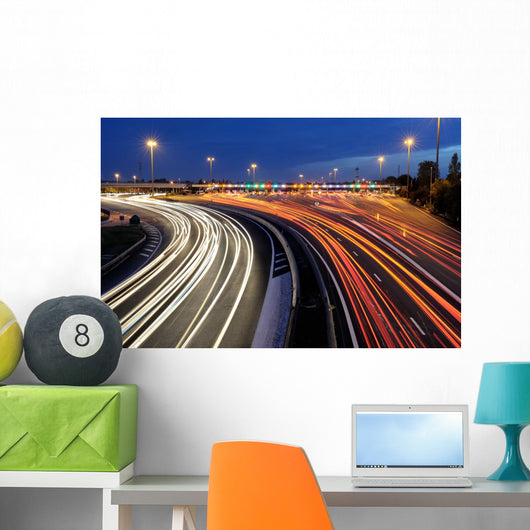 Highway Toll Barriers Night