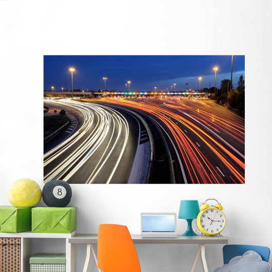 Highway Toll Barriers Night