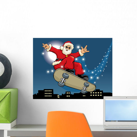 Santa Claus Skateboarding