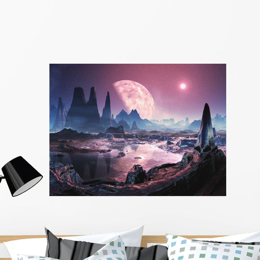 Unihabited Alien Planet Wall Mural