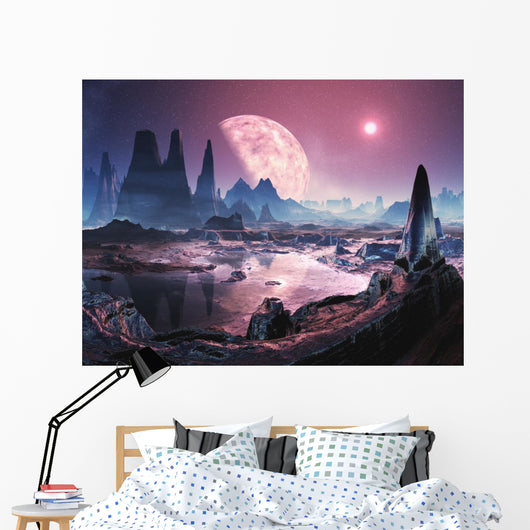 Unihabited Alien Planet Wall Mural