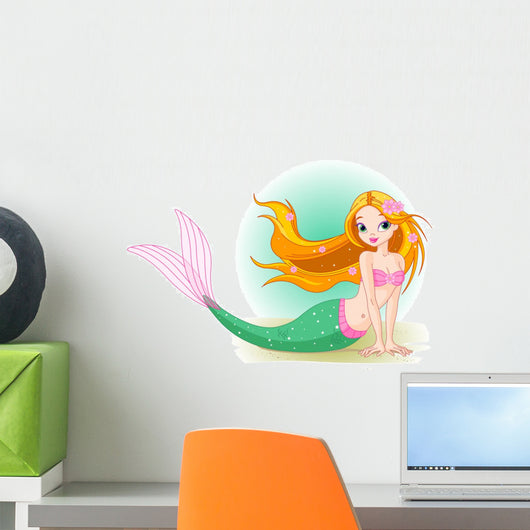 Mermaid Girl Wall Decal