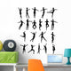 Silhouette Donna Che Danza Wall Mural