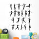 Silhouette Donna Che Danza Wall Mural