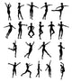 Silhouette Donna Che Danza Wall Mural