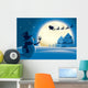 Full Moon Santa Silhouette