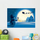 Full Moon Santa Silhouette
