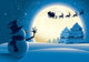Full Moon Santa Silhouette