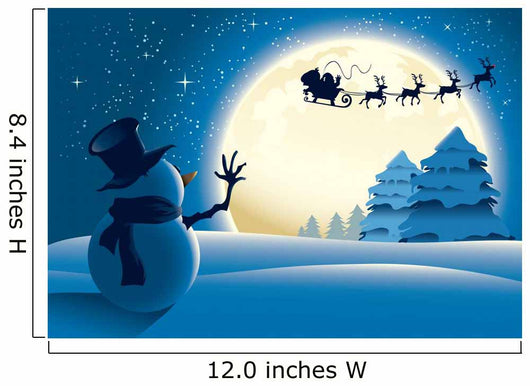 Full Moon Santa Silhouette