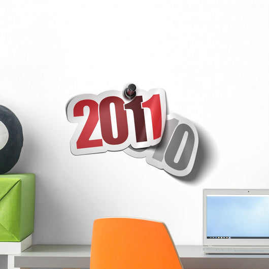 2011 Vs 2010 Happy Wall Decal