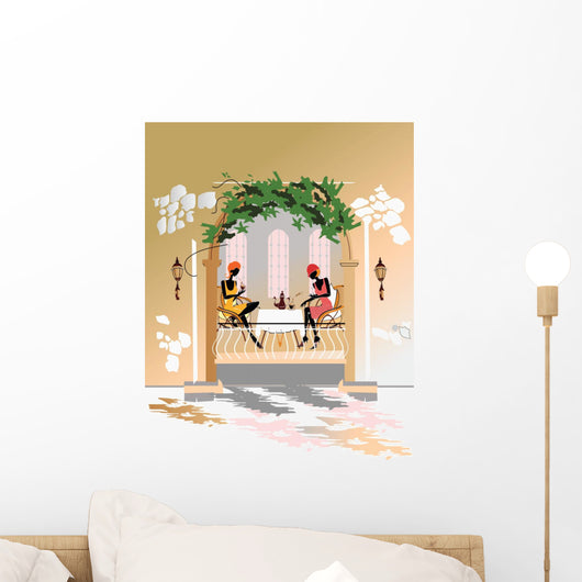 Street cafe Wall Mural