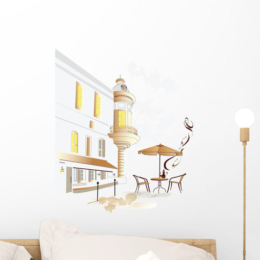 Street cafe Wall Decal