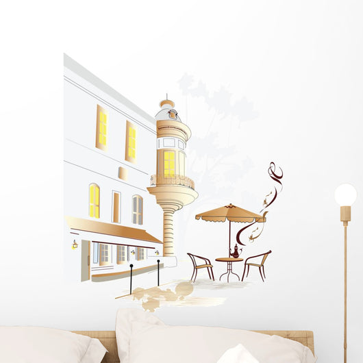Street cafe Wall Decal