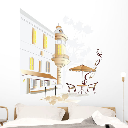 Street cafe Wall Decal