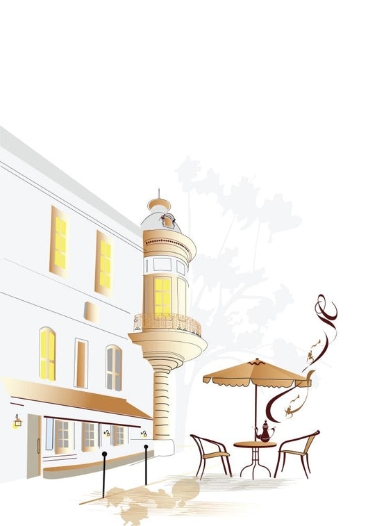 Street cafe Wall Decal