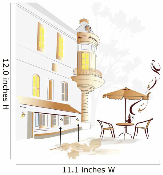 Street cafe Wall Decal