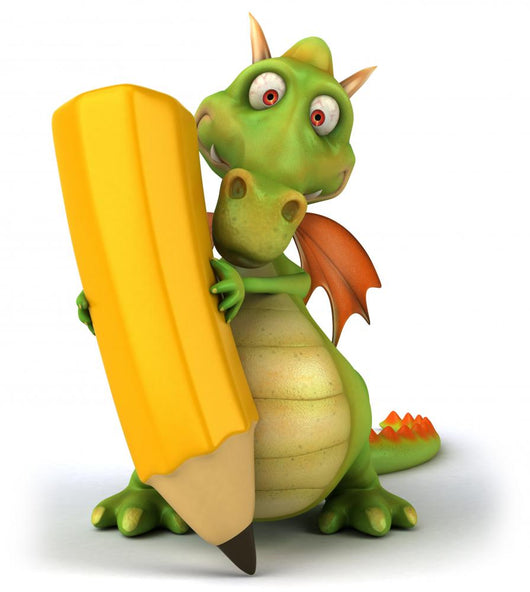 Dragon and Pencil Wall Decal