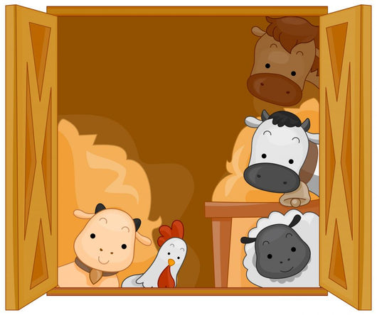 Barn Animals Wall Mural