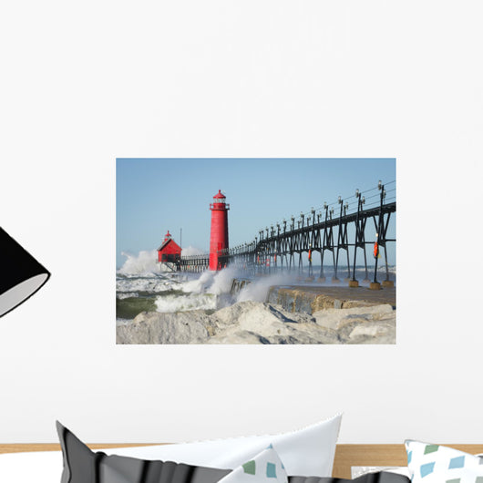 Lighthouse Crashing Waves