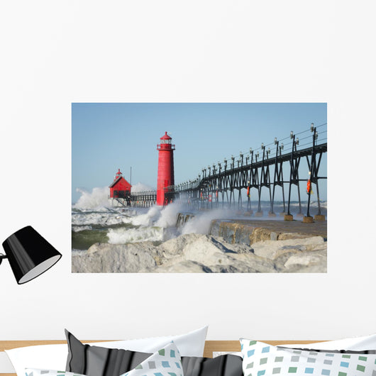 Lighthouse Crashing Waves