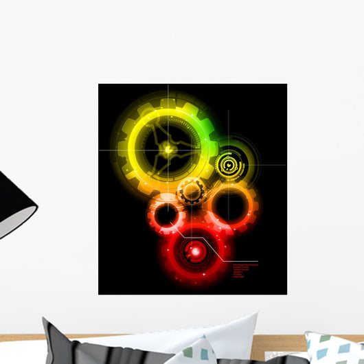 Glowing Techno Gears