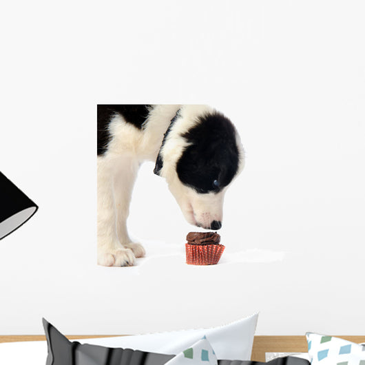 Puppy and Chocolate Cupcake Wall Decal