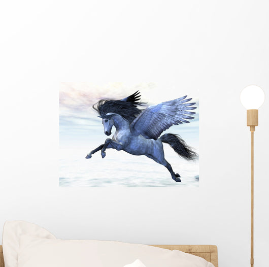 SILVER PEGASUS Wall Mural